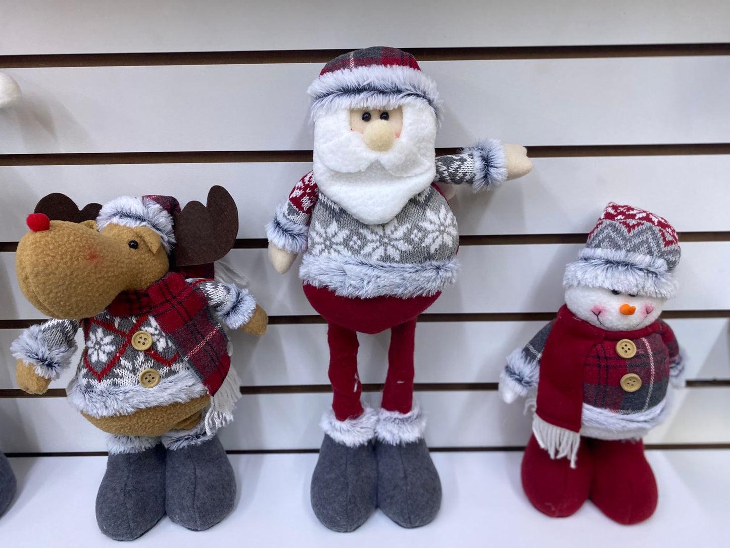 Trio muñeco navideño (Santa, Reno, Muñeco de navidad)