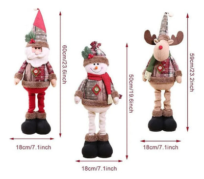 Trio muñeco navideño  (Santa, Reno, Muñeco de navidad)