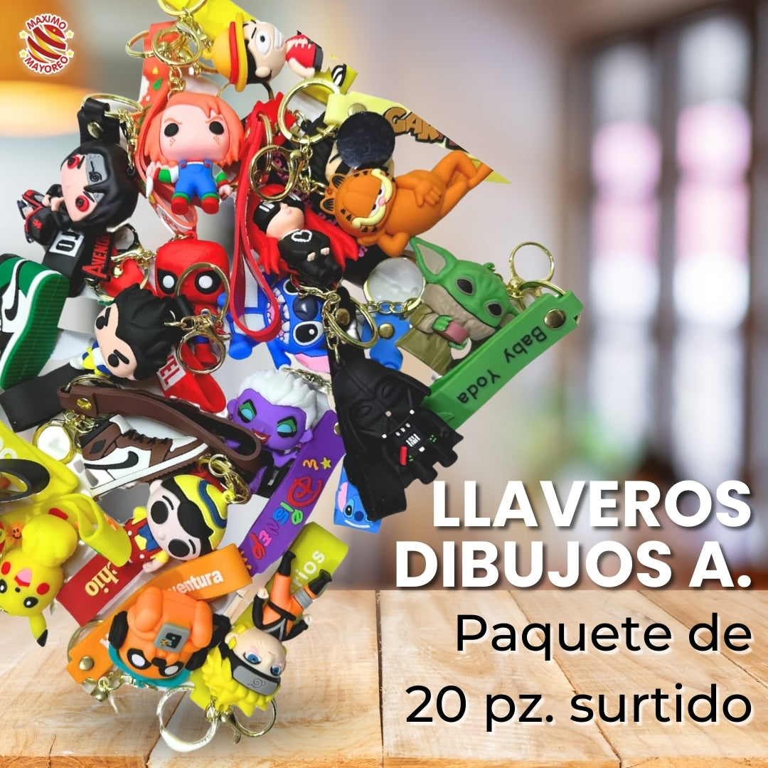 Llaveros paquete de 20 pz