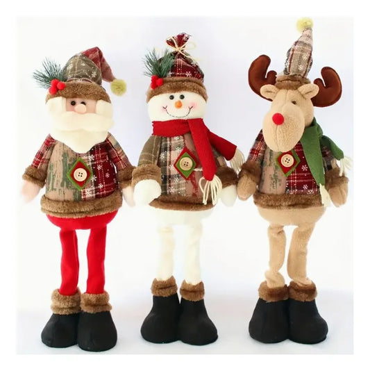 Trio muñeco navideño  (Santa, Reno, Muñeco de navidad)